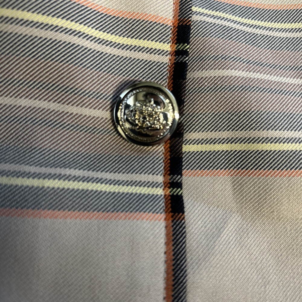 River‎ Island Women's Plaid Mini Skirt US 6 UK 10 Paper Bag Waist Buttons Preppy - Picture 15 of 16
